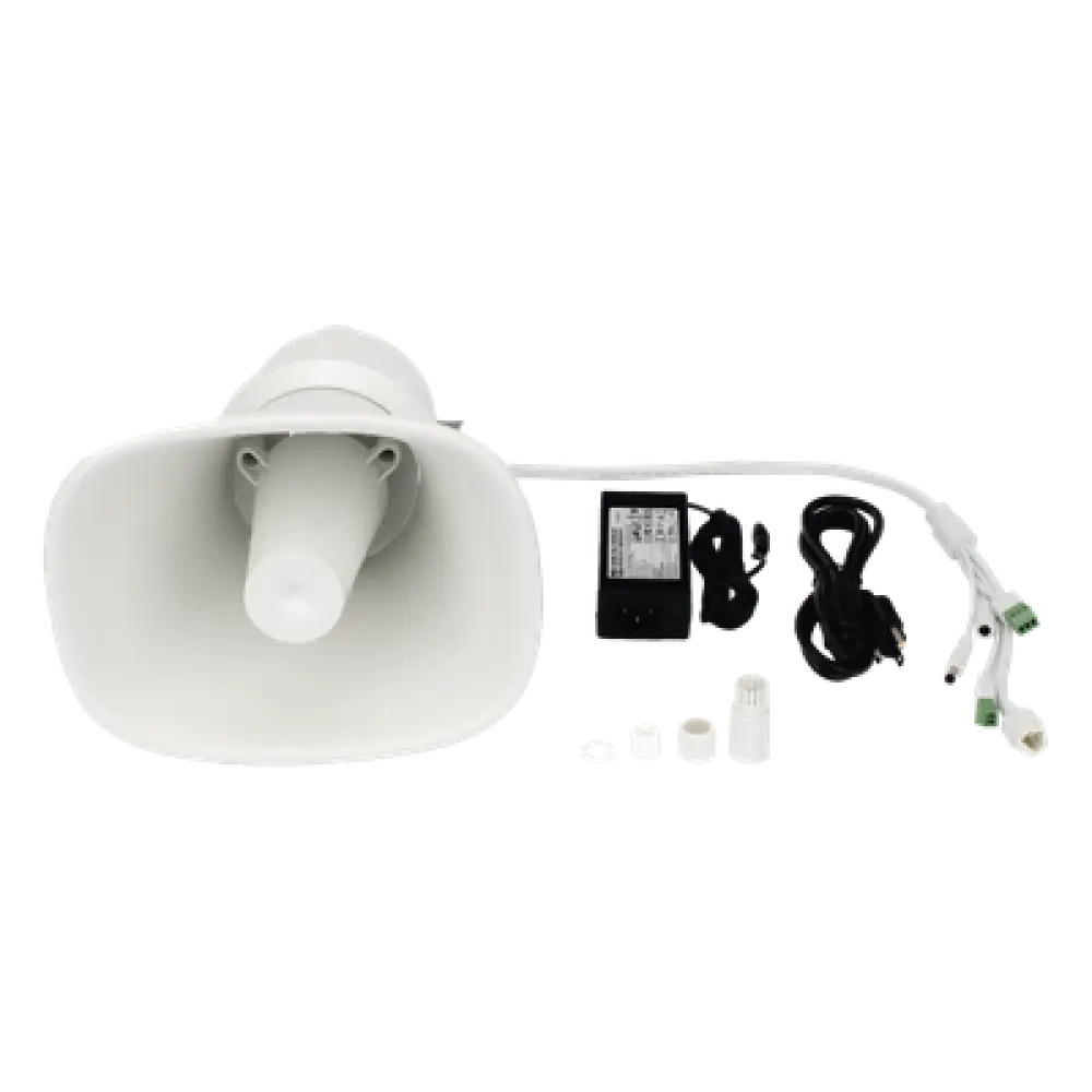 Bocina IP / 25 Watts / 124 dB / IP67 / Entrada de Alarma / SIP e ISUP / Sin Amplificador