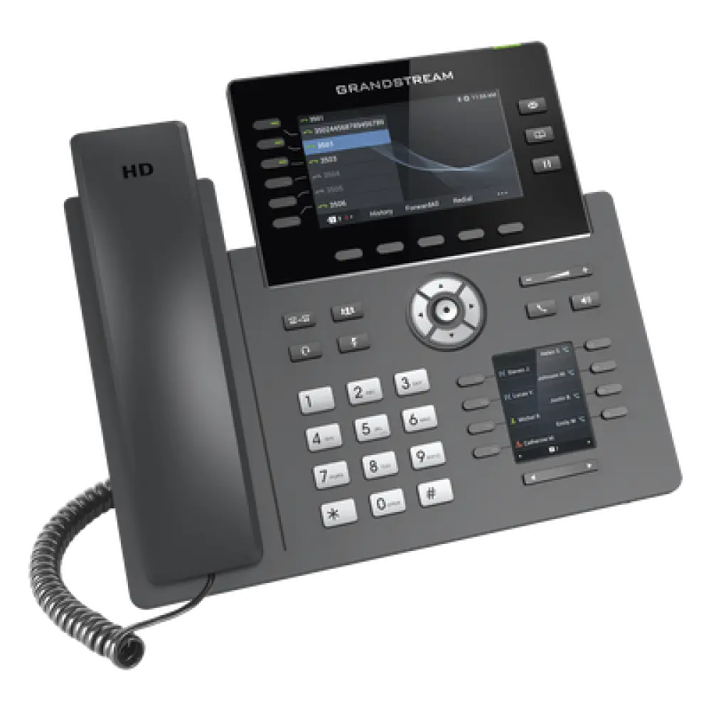 Teléfono IP / 6 Líneas SIP / Wi-Fi 5 Dual Band / Bluetooth 5.0 / Pantalla 4.3" / 48 Teclas MPK / PoE / Audio HD Opus