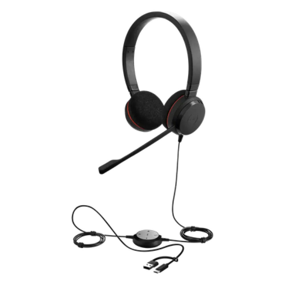 Headset Profesional con Cable / Cancelación de Ruido Avanzada / USB-C y USB-A / Certificación UC y Microsoft Teams / Altavoces 28 mm / Plug-and-Play