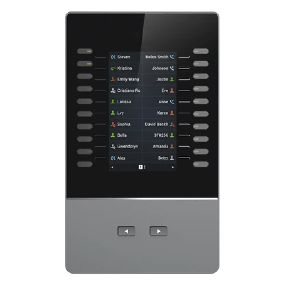 Módulo de Extensión IP / Pantalla LCD 4.3" / 272 x 480 píxeles / 40 Contactos por Módulo / Hasta 160 Líneas en Cascada / BLF y Conferencia