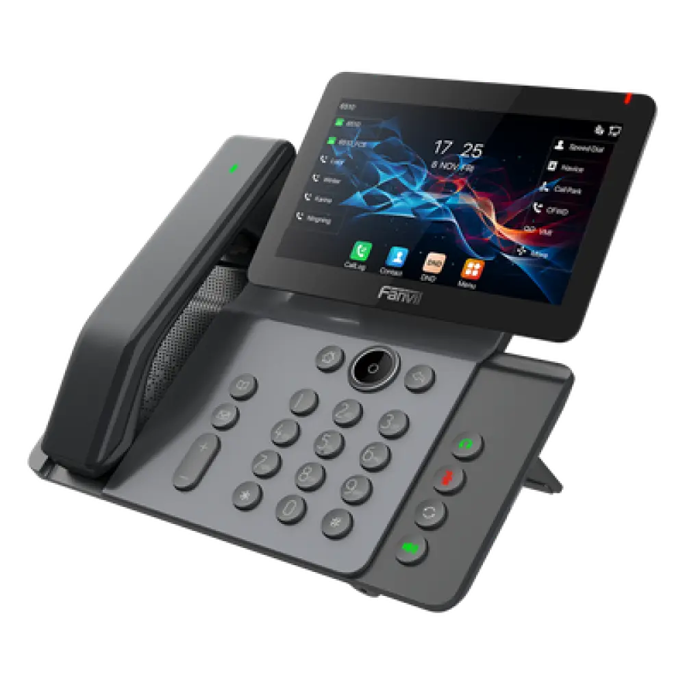 Teléfono IP Ejecutivo / 20 Líneas SIP / Pantalla Táctil IPS 7" / Wi-Fi 6 / Bluetooth 5.4 / Handset Inalámbrico / PoE / Gigabit Dual Ethernet