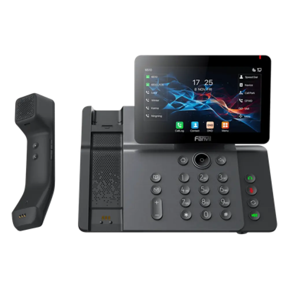 Teléfono IP Ejecutivo / 20 Líneas SIP / Pantalla Táctil IPS 7" / Wi-Fi 6 / Bluetooth 5.4 / Handset Inalámbrico / PoE / Gigabit Dual Ethernet