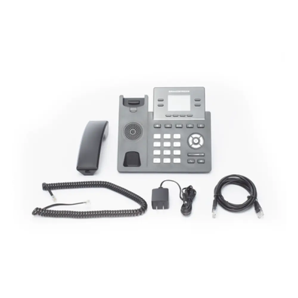 Teléfono IP / 4 Líneas SIP / 2 Cuentas / Gigabit PoE / Pantalla 2.4" Color / Audio HD Opus / 16 Teclas BLF