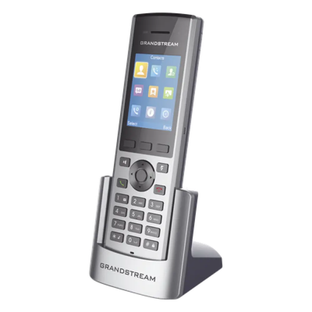 Teléfono IP DECT Inalámbrico / Alcance 400 m (1312.3 ft) / 10 Cuentas SIP / Pantalla LCD 2.4 Pulgadas / 40 Horas Conversación / Audio Full HD