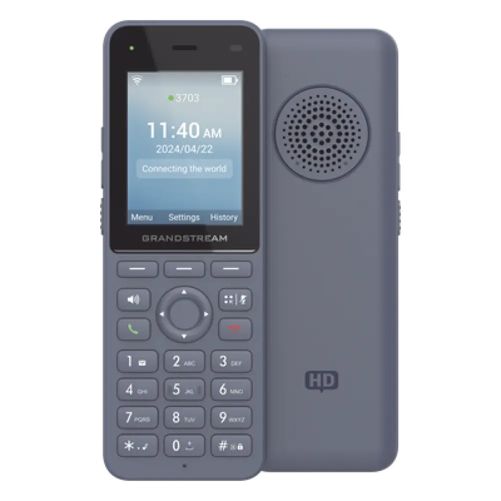 Teléfono IP Inalámbrico / Wi-Fi 6 Dual Band / 3 Cuentas SIP / 3 Líneas / Voz HD / Bluetooth / Pantalla 2.4" / Batería 3000 mAh