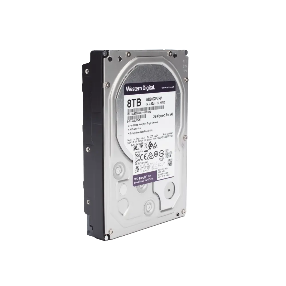 Disco duro WD de 8TB / 7200RPM / Optimizado para soluciones de video inteligente