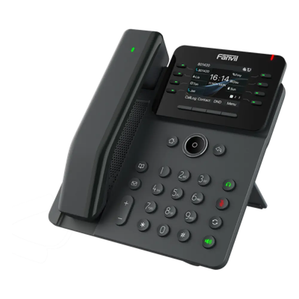 Teléfono IP / Handset Inalámbrico Bluetooth / 12 Líneas SIP / Pantalla IPS Táctil 2.8" HD / Conferencia 6 Vías / Puertos Gigabit / PoE 802.3af