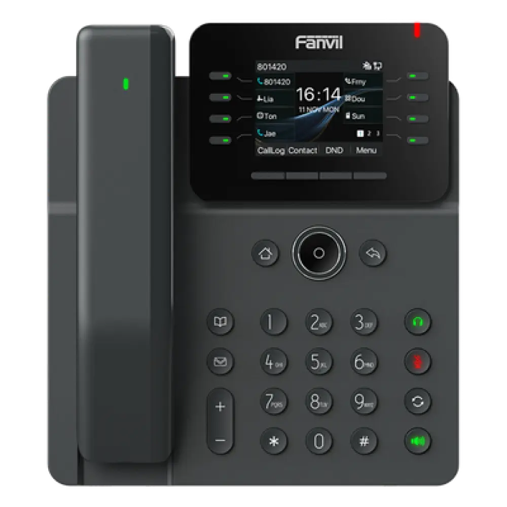 Teléfono IP / Handset Inalámbrico Bluetooth / 12 Líneas SIP / Pantalla IPS Táctil 2.8" HD / Conferencia 6 Vías / Puertos Gigabit / PoE 802.3af
