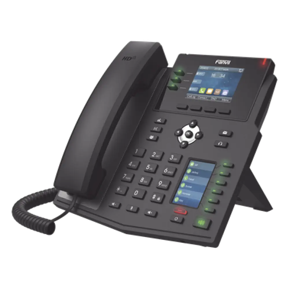 Teléfono IP Empresarial / 12 Líneas SIP / Pantalla Dual Color / 30 Teclas DSS/BLF / Gigabit PoE / Audio HD Opus
