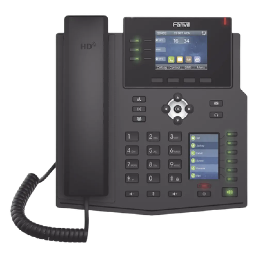 Teléfono IP Empresarial / 12 Líneas SIP / Pantalla Dual Color / 30 Teclas DSS/BLF / Gigabit PoE / Audio HD Opus
