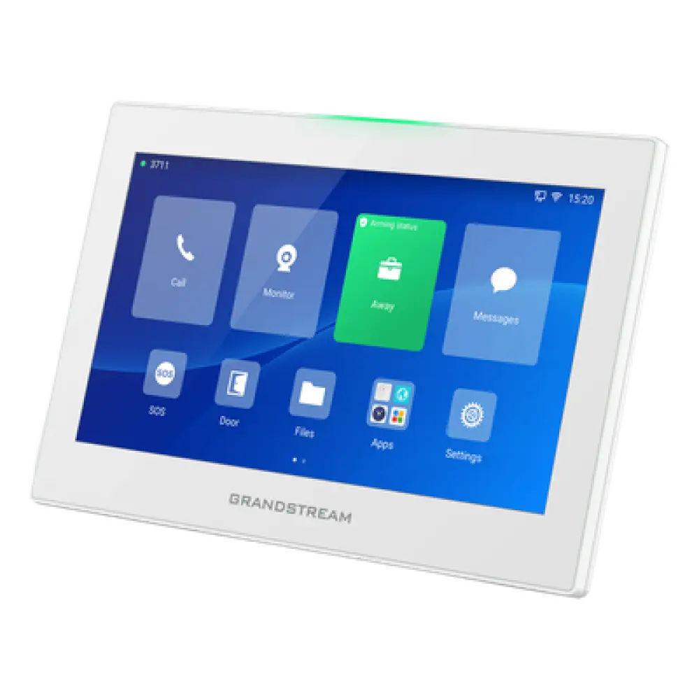 Estación de Intercomunicación SIP / Pantalla Táctil 7'' 1024x600 / Wi-Fi 6 Dual Band / Bluetooth 5.0 / 8 Canales de Alarma / Android 13 / Control HVAC e Iluminación
