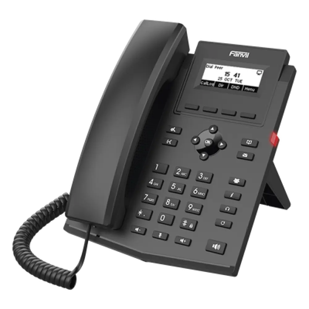 Teléfono IP / 2 Líneas SIP / Pantalla LCD 2.3" / Audio HD G.722 y Opus / Conferencia 6 Vías / PoE 802.3af / Puertos Ethernet Duales Gigabit / Soporte EHS