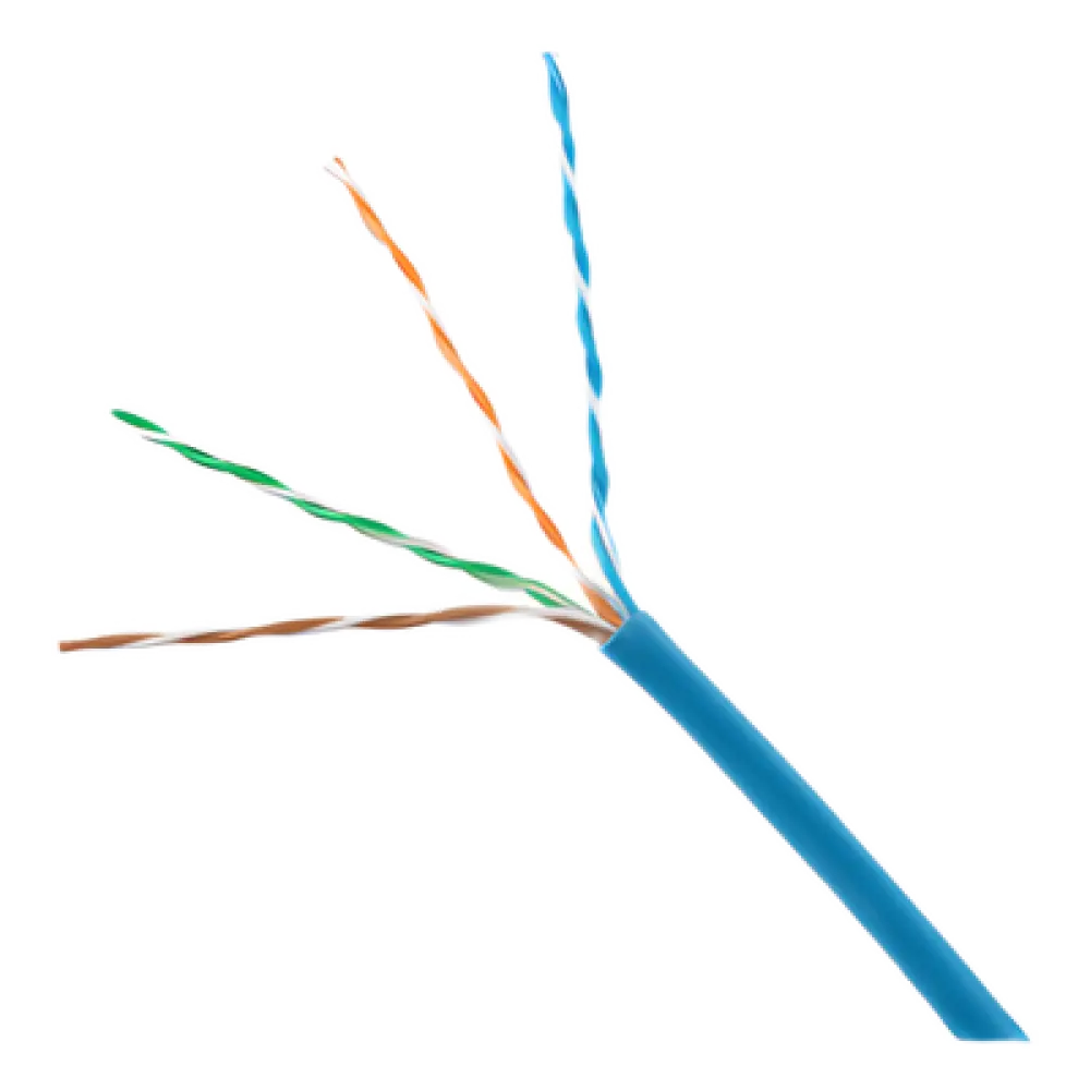 Bobina de Cable UTP / 305 m (1000 pies) / Cat 6 / 23 AWG / CMP Plenum / 4 Pares / HDPE / Cobre Sólido