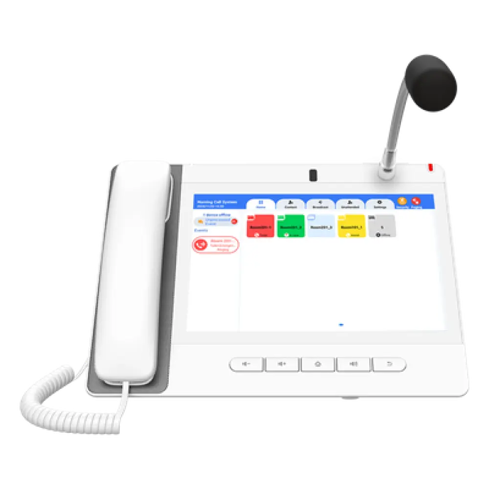 Teléfono IP Empresarial / 20 Líneas SIP / Pantalla Táctil 10.1' HD / Wi-Fi 5 / Bluetooth 4.2 / PoE / Multicast Voceo / Cámara Full HD / 116 Teclas DSS
