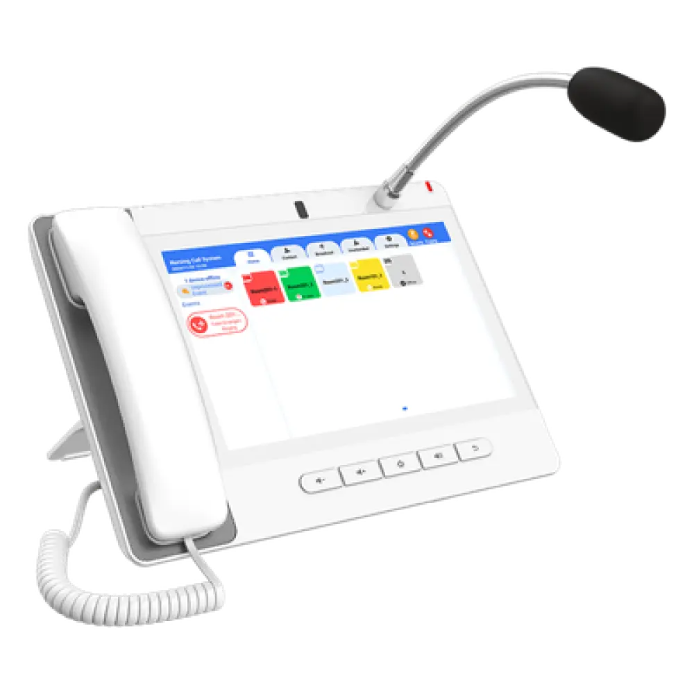 Teléfono IP Empresarial / 20 Líneas SIP / Pantalla Táctil 10.1' HD / Wi-Fi 5 / Bluetooth 4.2 / PoE / Multicast Voceo / Cámara Full HD / 116 Teclas DSS