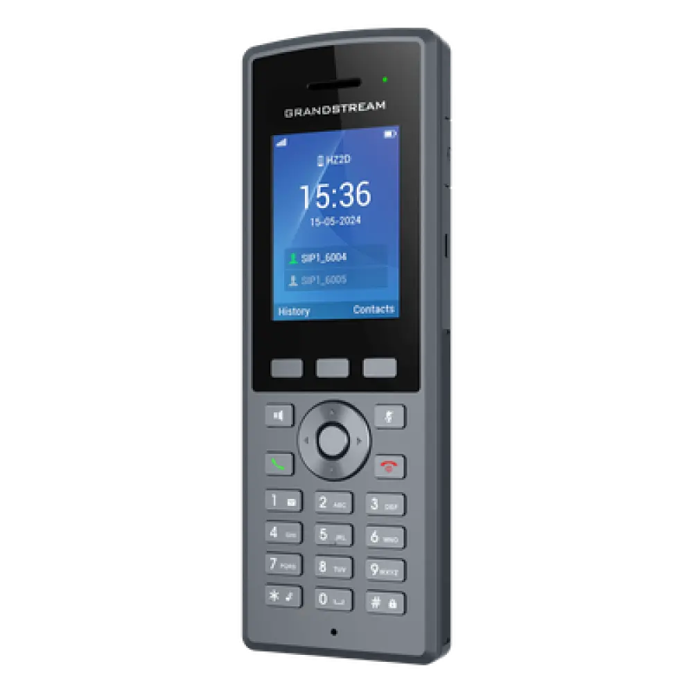 Teléfono IP Inalámbrico DECT / Alcance 400 m (1312.3 ft) Exteriores / IP67 / 20 Cuentas SIP / Pantalla TFT LCD 2.4 Pulgadas / Audio Full HD / Batería 2000 mAh