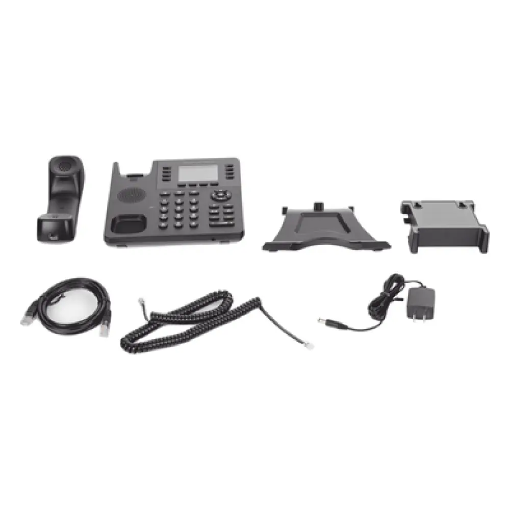 Teléfono IP Empresarial / 8 Líneas SIP / 4 Cuentas Simultáneas / Gigabit Dual / Bluetooth / PoE / Pantalla LCD 2.8 pulgadas