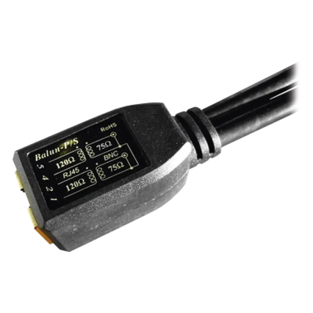 Balun E1 / Adaptador 75 a 120 ohms / Pigtail BNC a RJ45 / 2048 kbps / 0.2 dB pérdida