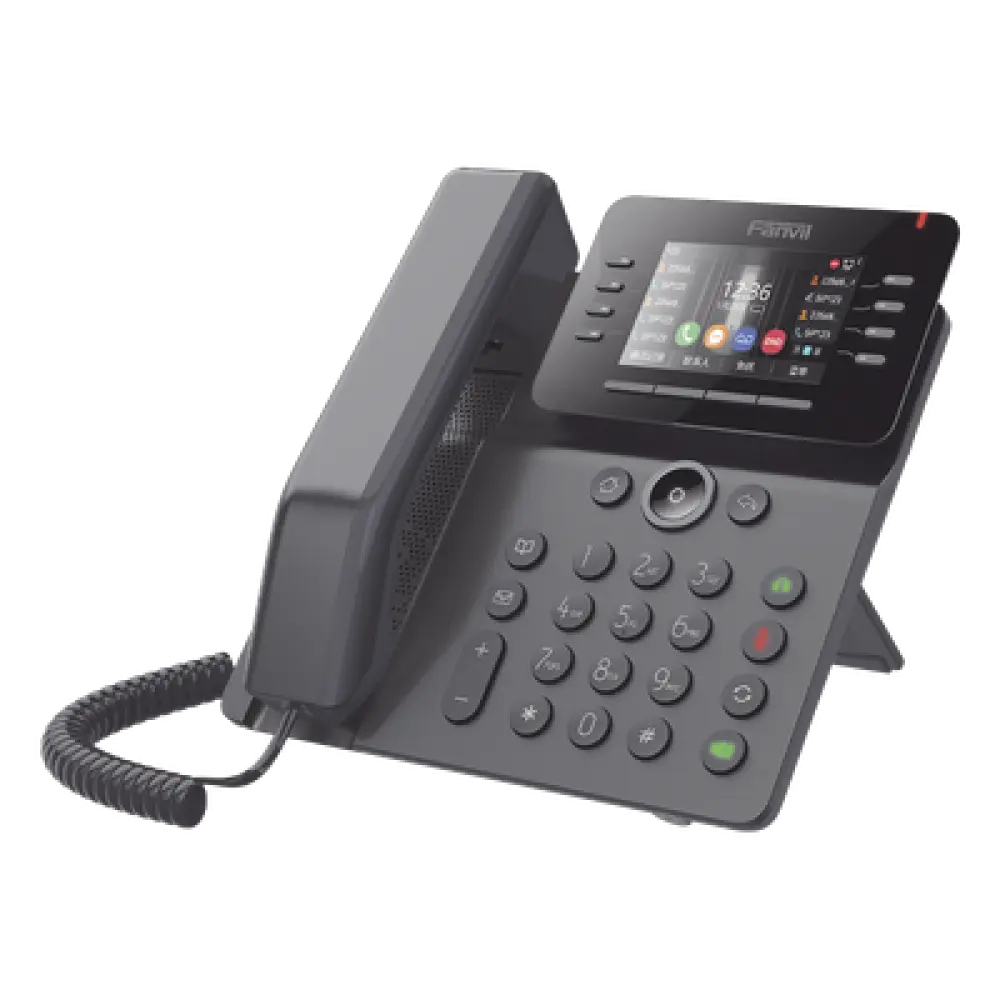 Teléfono IP Empresarial / 12 Líneas SIP / Pantalla Color 3.5" / Wi-Fi Dual Band / Bluetooth 5.0 / PoE Gigabit / Conferencia 6 Vías