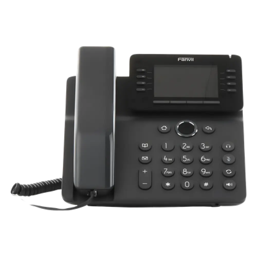 Teléfono IP Empresarial / 12 Líneas SIP / Pantalla Color 3.5" / Wi-Fi Dual Band / Bluetooth 5.0 / PoE Gigabit / Conferencia 6 Vías