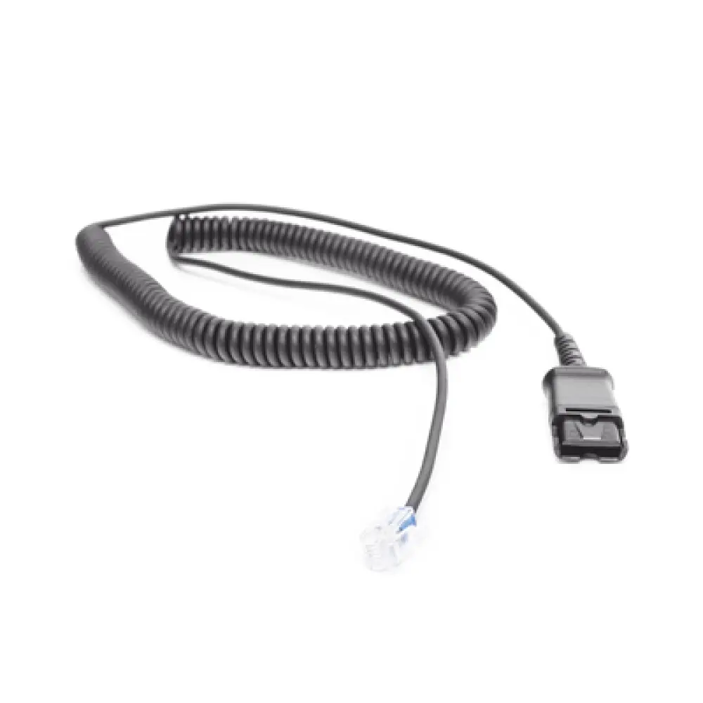 Cable Adaptador QD / Diademas HT101/HT201/HT202 / Teléfonos Analógicos, Digitales e IP / Compatible Grandstream y Yealink / Audio Full Duplex / Impedancia 2000Ω