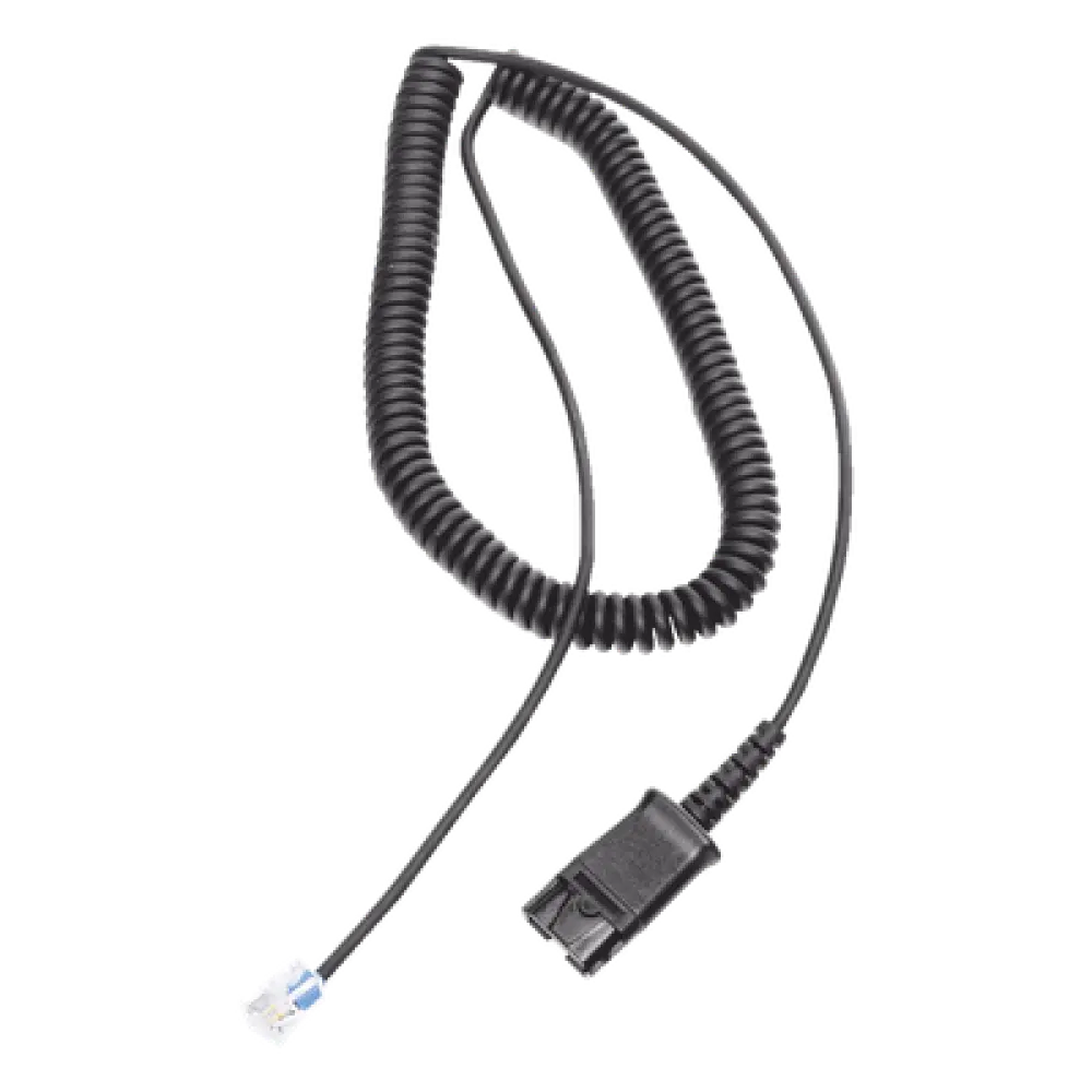 Cable Adaptador QD / Diademas HT101/HT201/HT202 / Teléfonos Analógicos, Digitales e IP / Compatible Grandstream y Yealink / Audio Full Duplex / Impedancia 2000Ω