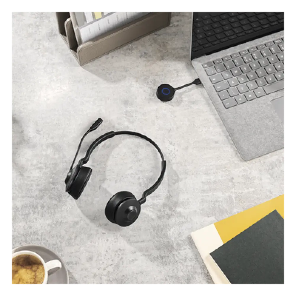 Diadema Inalámbrica / DECT USB-A / Cancelación Activa de Ruido / Alcance 150 m (492.1 ft) / Multipunto 4 Auriculares / SafeTone 2.0