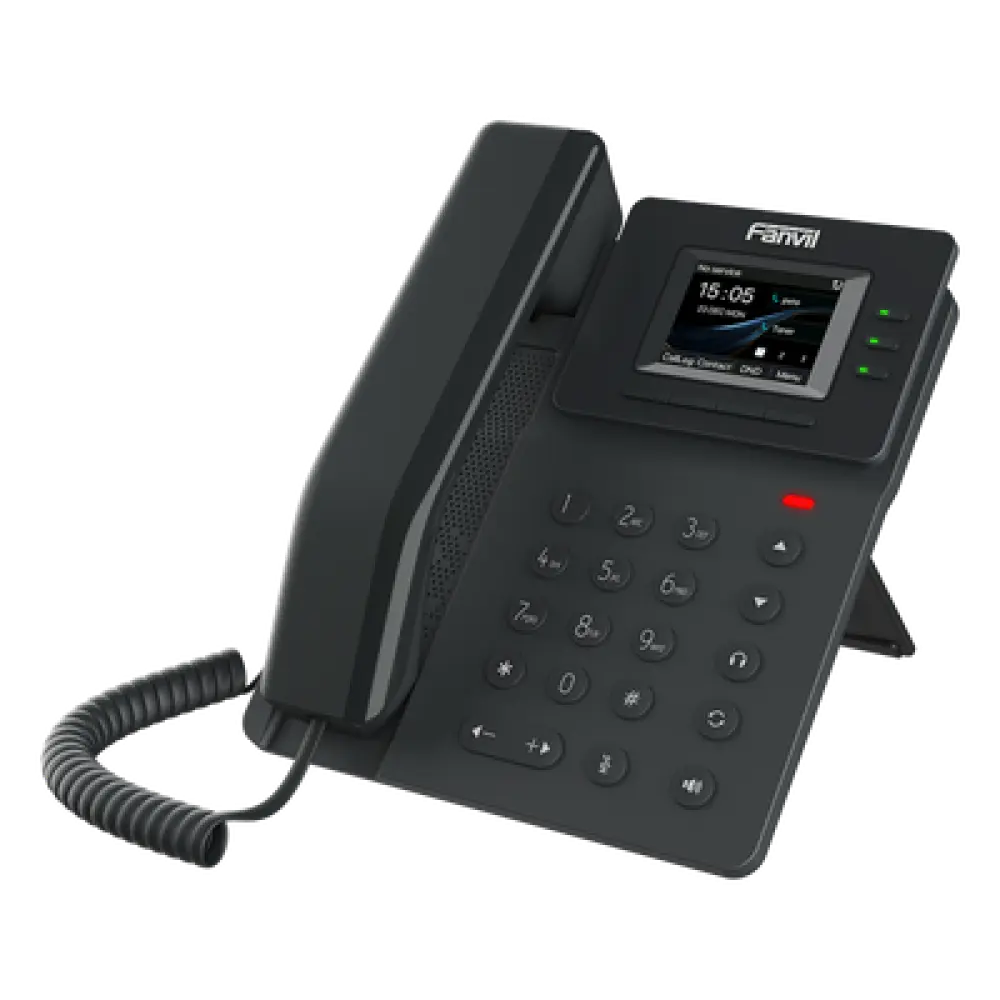 Teléfono IP Empresarial / 4 Líneas SIP / Pantalla LCD 2.4 Pulgadas Color / Conferencia 6 Vías / PoE 802.3af / Audio HD Opus
