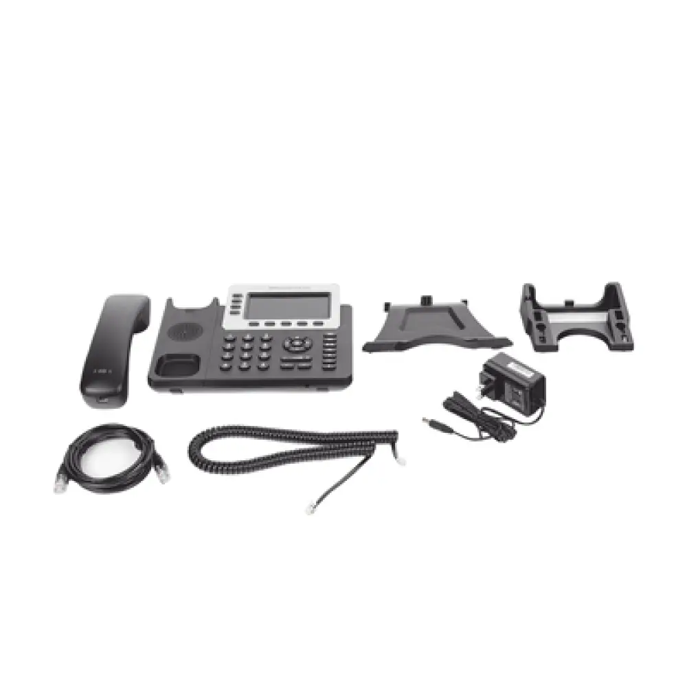 Teléfono IP Empresarial / 4 Líneas / Pantalla TFT LCD 4.3" / Dual Gigabit Ethernet / PoE / Bluetooth 2.1 / Conferencia 5 Vías / 160 BLF con Expansión