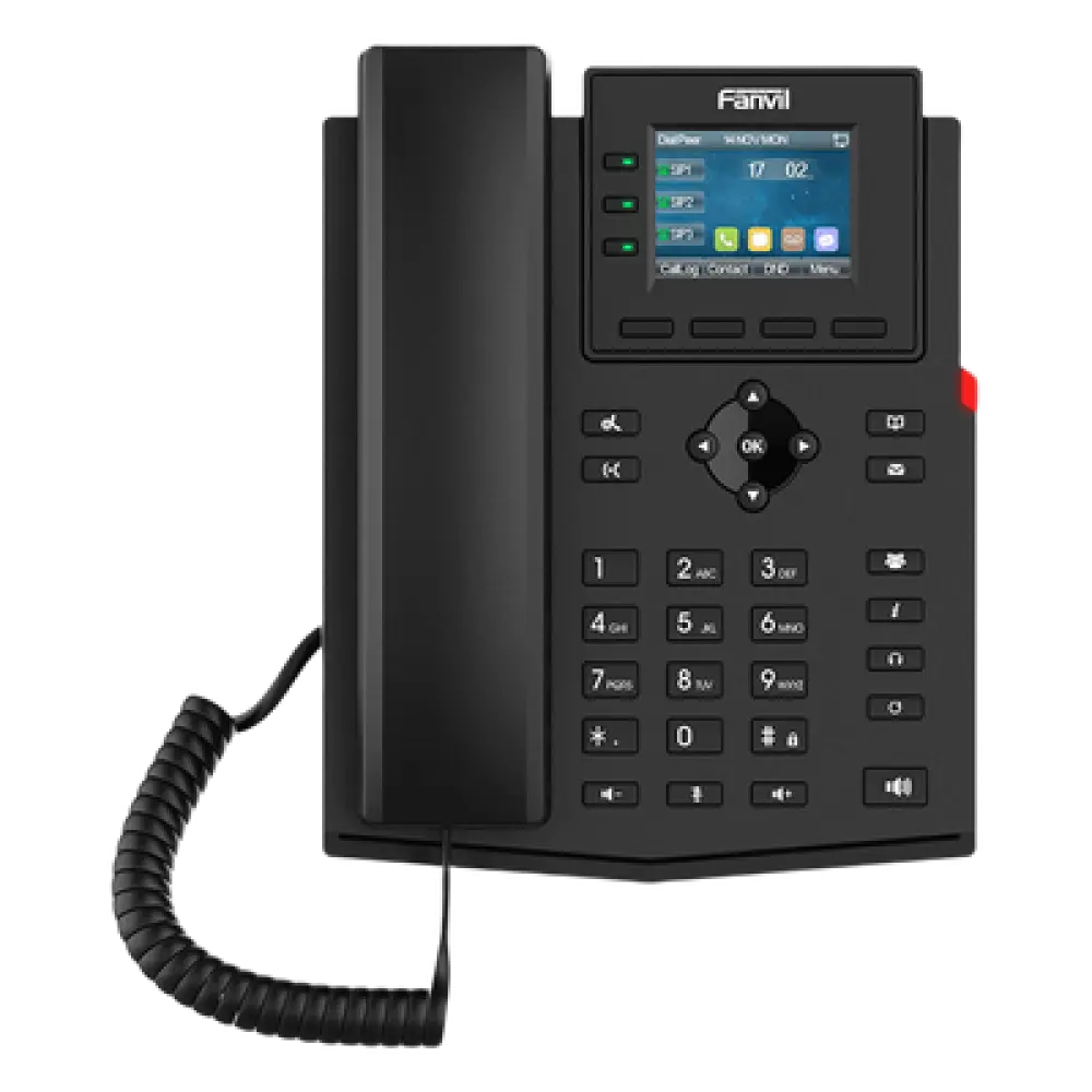 Teléfono IP 2 Hilos / 4 Cuentas SIP / Pantalla LCD 2.4 Pulgadas a Color / Conferencia 6 Vías / PoE / Voz HD / EHS