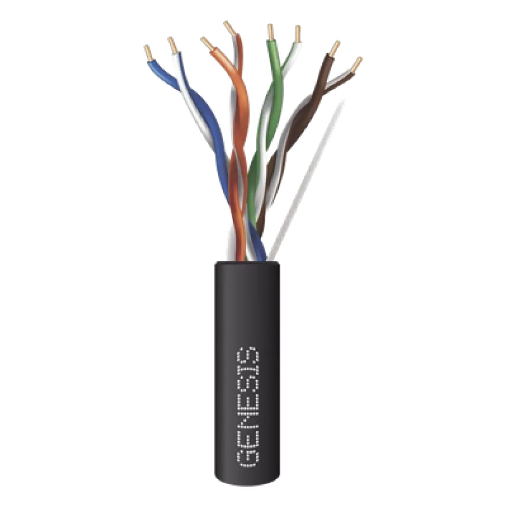 Bobina de Cable / UTP Cat6 PLENUM / 305 m (1000 ft) / 4 Pares / PVC Resistente a Luz Solar / UL CMP / 350 MHz / CCTV y Redes de Datos