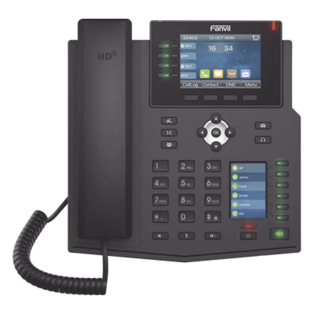 Teléfono IP Empresarial / 16 Líneas SIP / Pantalla LCD 3.5