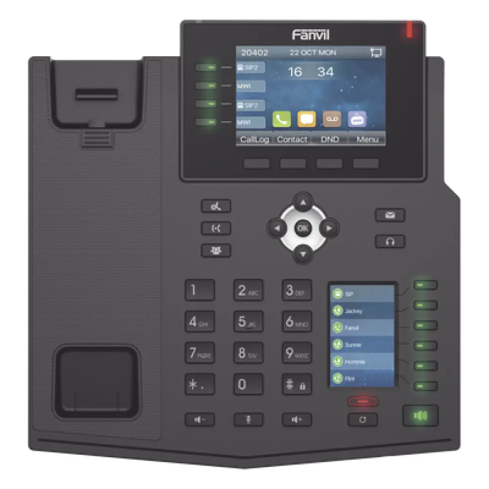 Teléfono IP Empresarial / 16 Líneas SIP / Pantalla LCD 3.5