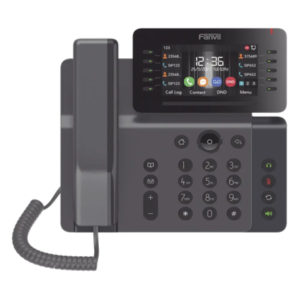 Teléfono IP Empresarial / 20 Líneas SIP / Pantalla 4.3" Ajustable / Wi-Fi 2.4/5 GHz / Bluetooth 5.0 / Puertos Gigabit / PoE