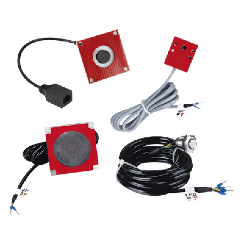 Kit de Accesorios para Intercomunicación / Cámara IP 720p HD / Micrófono Resistente al Agua / Parlante 5W / 8Ω / Botón de Llamada / Plug and Play