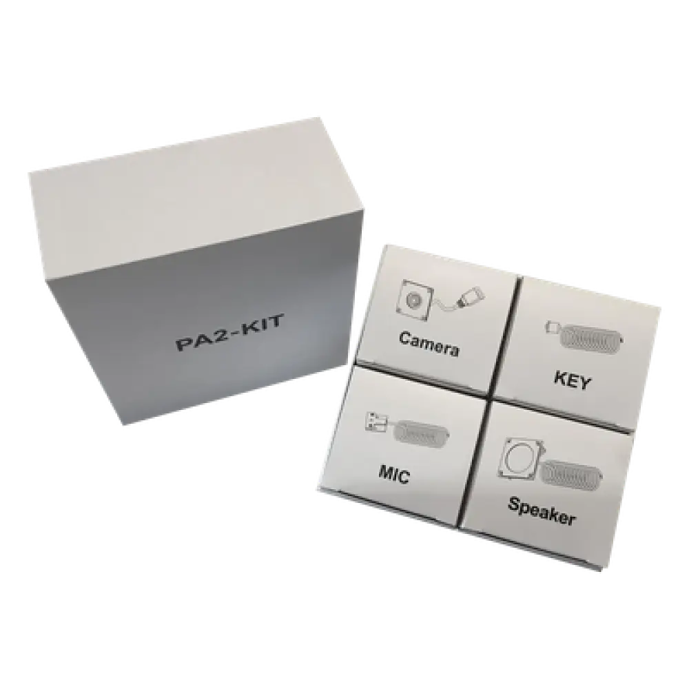 Kit de Accesorios para Intercomunicación / Cámara IP 720p HD / Micrófono Resistente al Agua / Parlante 5W / 8Ω / Botón de Llamada / Plug and Play