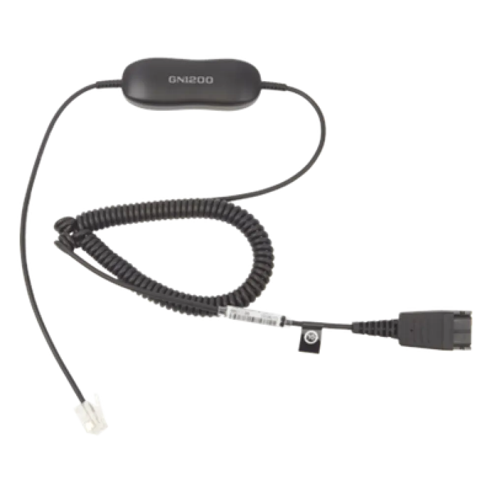 Cable QD a RJ-9 / Conexión Universal Auricular-Teléfono / 8 Posiciones de Ajuste / Diseño Enroscado Profesional