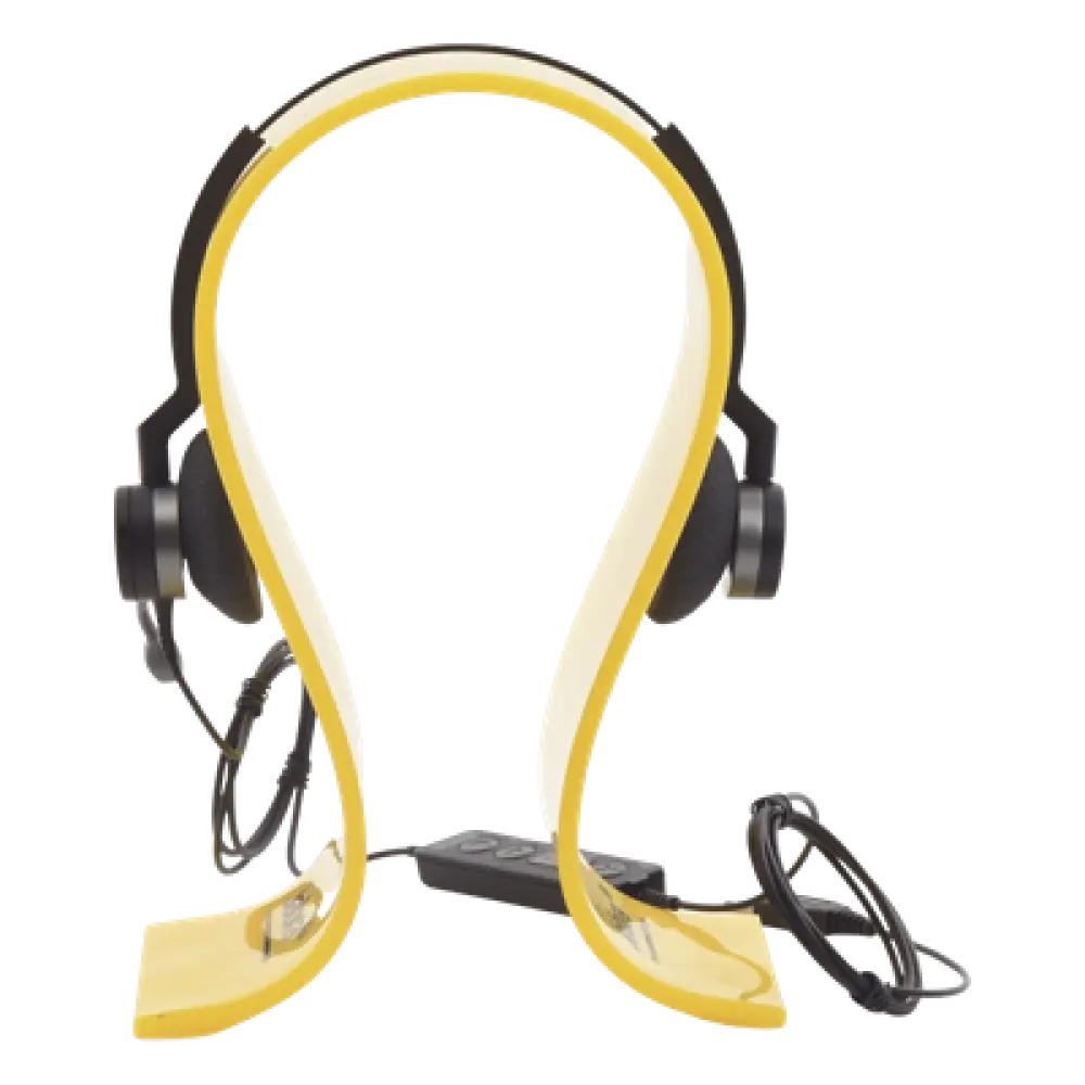 Auriculares USB / Diadema Binaural / Cancelación de Ruido / PeakStop 118 dB / Brazo FreeSpin 360° / Cable Reforzado