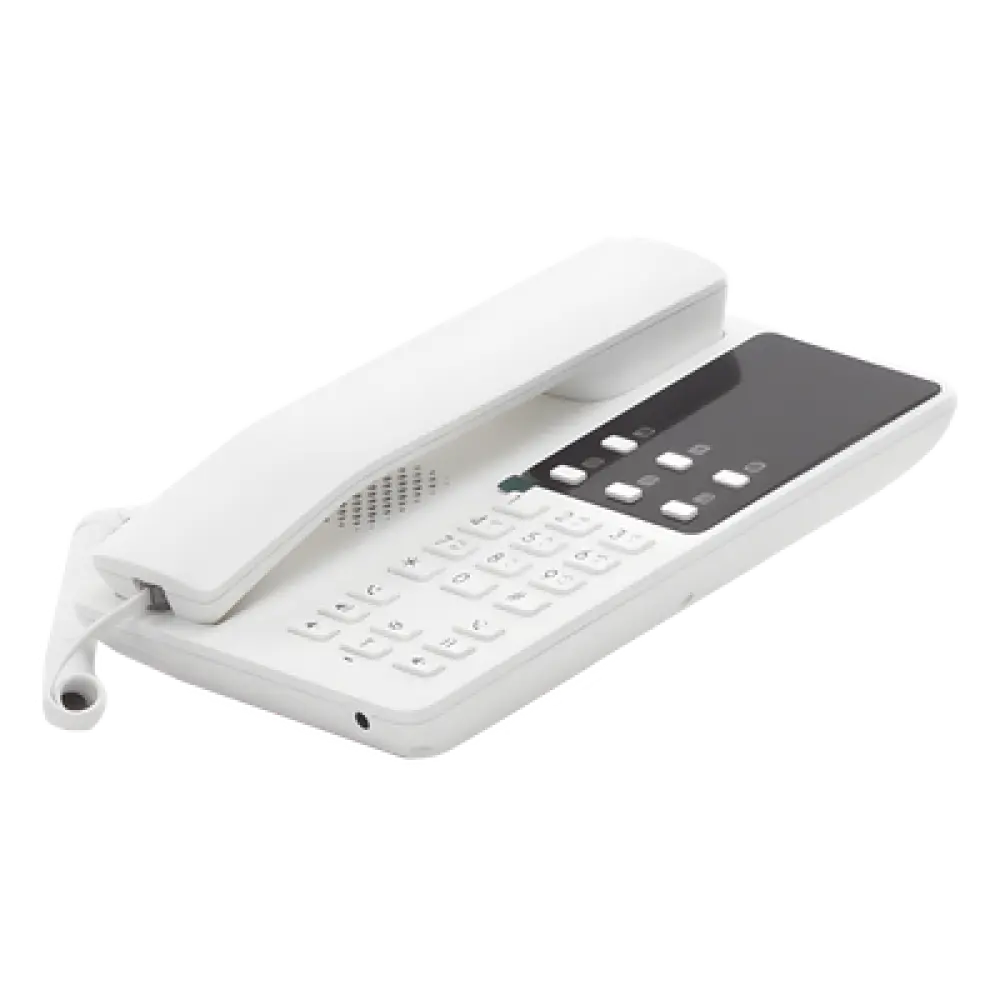 Teléfono IP Hotelero / Wi-Fi Dual Band 2.4/5 GHz / 2 Líneas SIP / Audio HD Opus / Resiliencia 30% Pérdida de Paquetes / Montaje en Pared