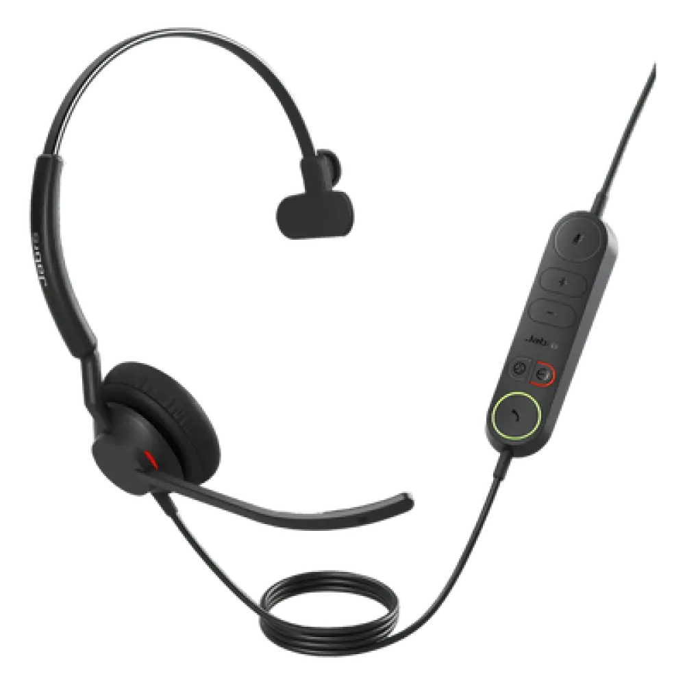 Diadema USB / Monoauricular / Aislamiento de Ruido / Doble Micrófono MEMS / Controladores 20 mm / USB-A y USB-C