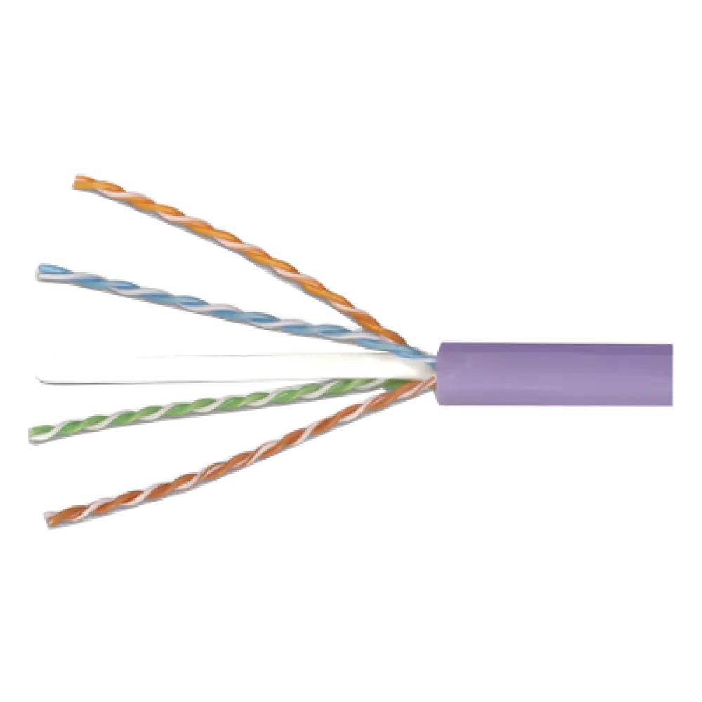 Bobina de Cable UTP Cat6 / 4 Pares / 23 AWG / LS0H / 305 m (1000 pies) / Violeta