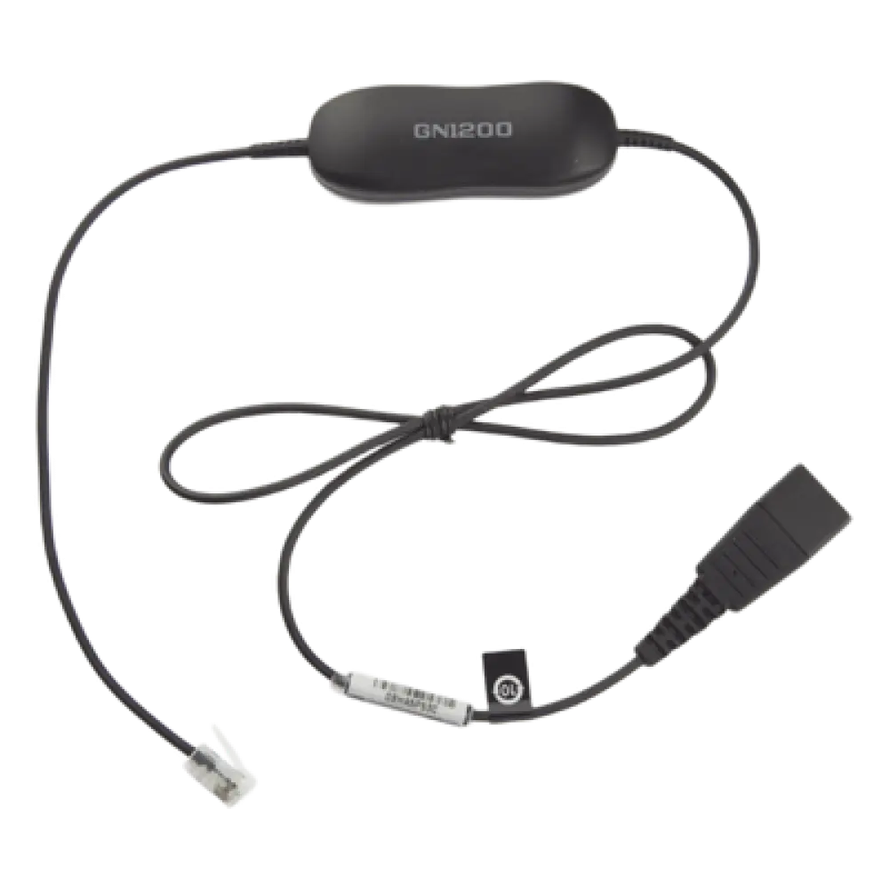 Cable Adaptador de Auricular / Conector QD a RJ-9 / 8 Configuraciones / Amplificación de Micrófono / 80 cm (2.6 ft) o 200 cm (6.6 ft)