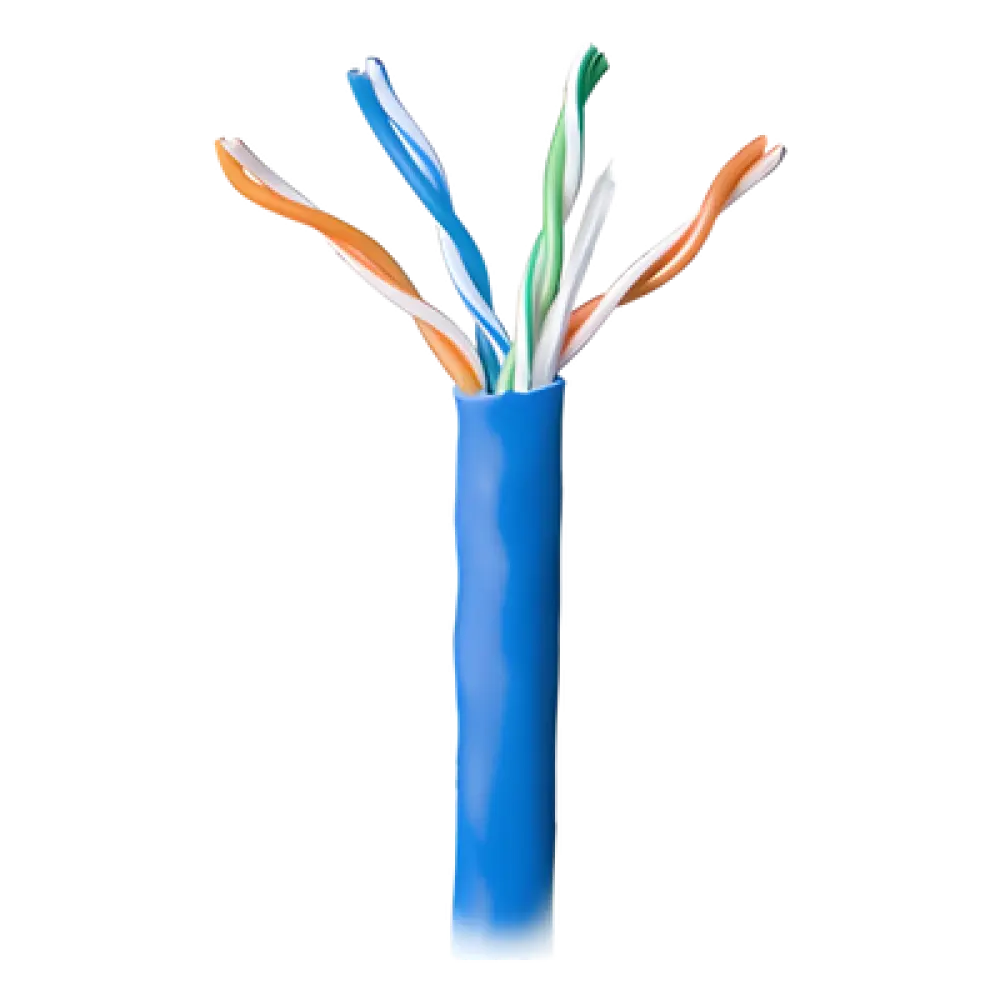 Bobina de Cable Par Trenzado / CAT 5e / CMR / 305m (1000 pies) / 4 Pares / Cobre Sólido AWG 24 / Azul / -20°C a 75°C