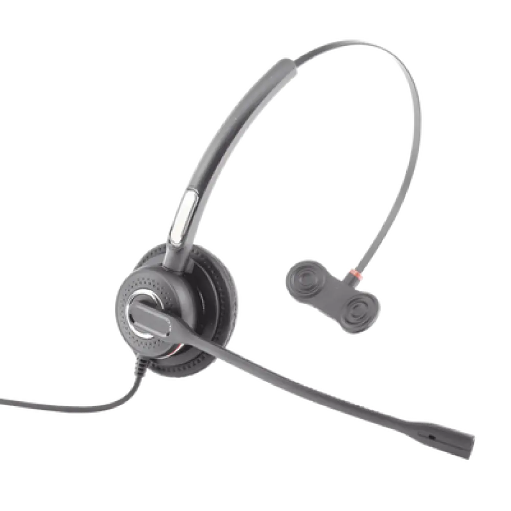 Diadema monoaural con tecnología antishock para teléfonos IP FANVIL y Polycom con micrófono de cancelación de ruido, larga durabilidad 