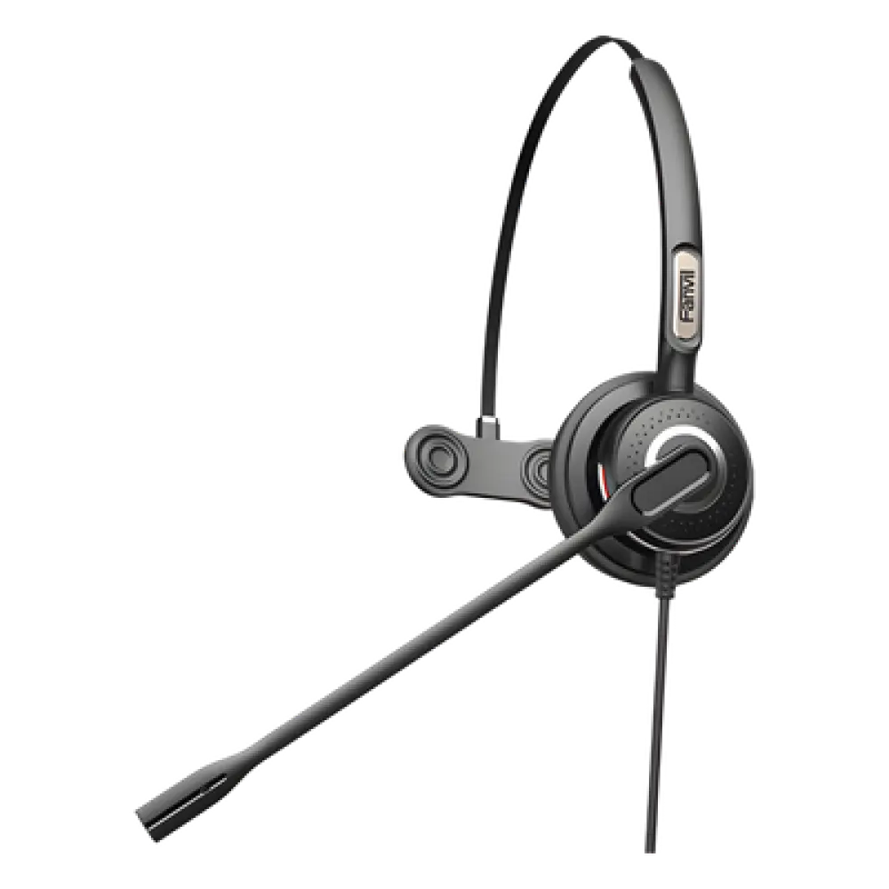 Diadema monoaural con tecnología antishock para teléfonos IP FANVIL y Polycom con micrófono de cancelación de ruido, larga durabilidad 