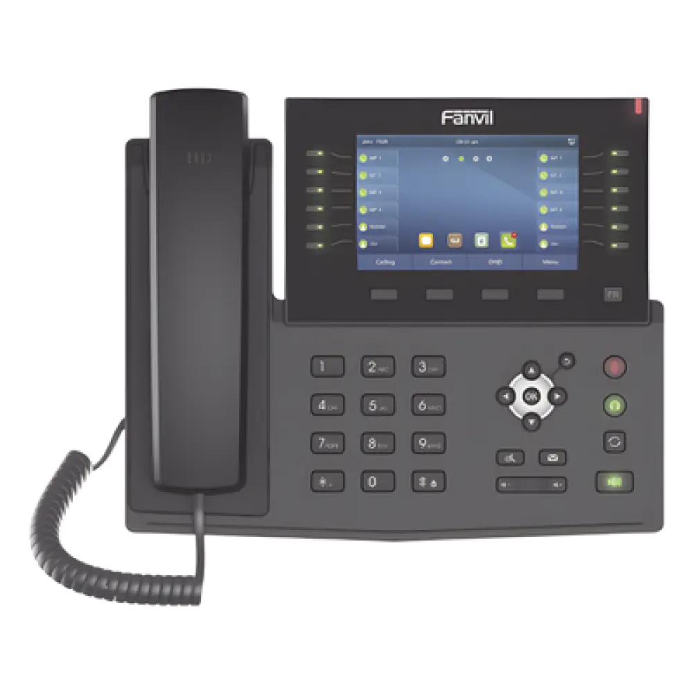 Teléfono IP Empresarial / 20 Líneas SIP / Pantalla Táctil 5' / 60 Teclas DSS / Bluetooth / PoE 802.3af / Dual Gigabit / Video H.264