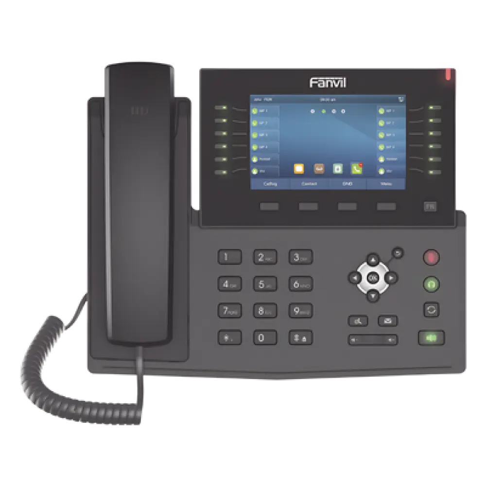Teléfono IP Empresarial / 20 Líneas SIP / Pantalla Táctil 5' / 60 Teclas DSS / Bluetooth / PoE 802.3af / Dual Gigabit / Video H.264
