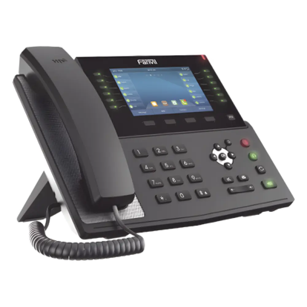 Teléfono IP Empresarial / 20 Líneas SIP / Pantalla Táctil 5' / 60 Teclas DSS / Bluetooth / PoE 802.3af / Dual Gigabit / Video H.264