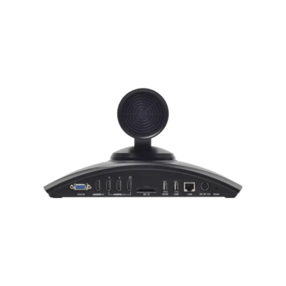 Sistema de Video Conferencia FullHD Multi-Plataforma con Cámara PTZ, 3 Salidas de video, Base de Audio y Control Remoto