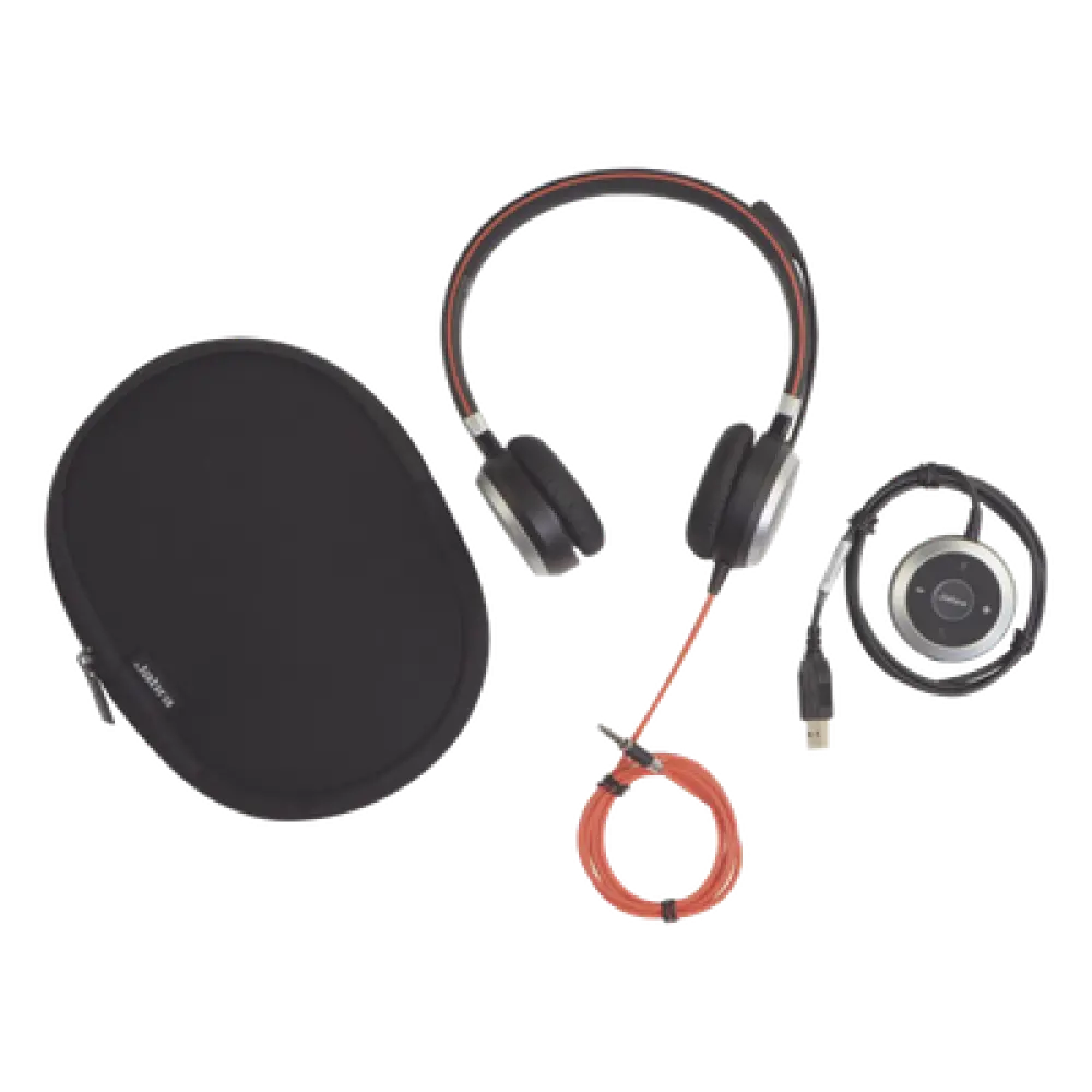 Diadema / Auricular Jabra Evolve 40 Duo / USB y 3.5mm / Cancelación de Ruido Pasiva / Indicador de Ocupado (6399-823-109)